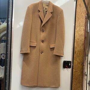Men's Camel Wool-Blend Overcoat